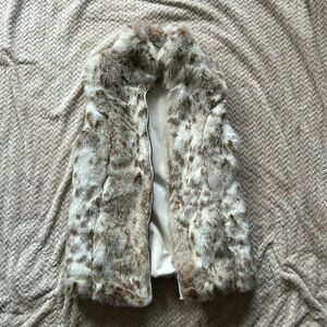 Fuda Faux Fur Leopard Reversible Vest